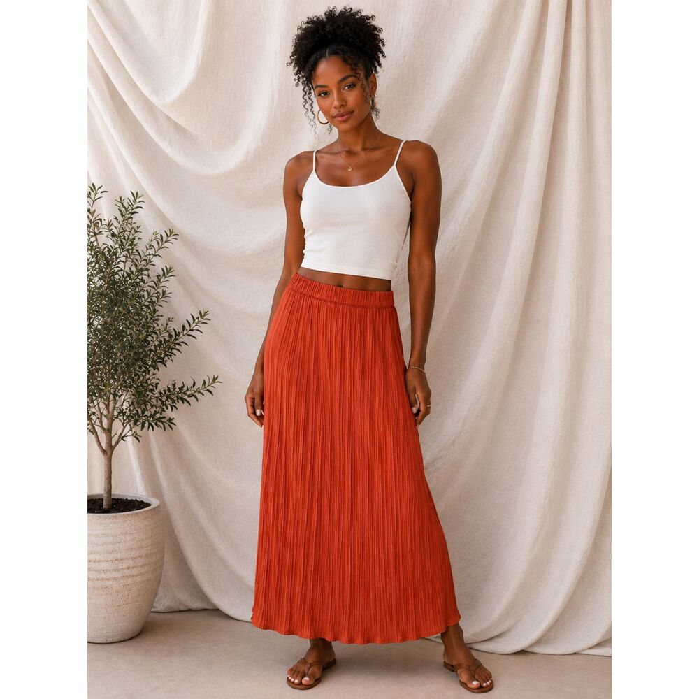 Fashion Nova Rust Maxi Skirt